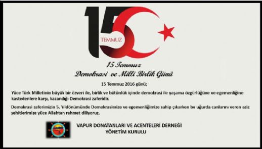 15 TEMMUZ DEMOKRASİ VE MİLLİ BİRLİK GÜNÜ